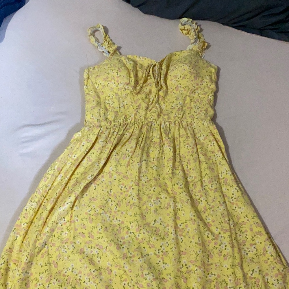 Yellow flower dress